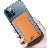 Load image into Gallery viewer, For Magsafe Card Holder Wallet Elastic Leather Pattern Case For iPhone 16 15 12 13 14 17Pro Max S25 Ultra Magnet Phone Bag Cover