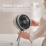 Load image into Gallery viewer, USB Rechargeable Wireless Ceiling Electric Fan With LED light For Home