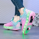 Load image into Gallery viewer, Two Wheels Children's Led Light Roller Skate Shoes For Kids Boys Girls