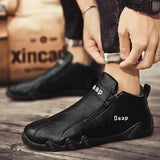 Load image into Gallery viewer, Luxury Round Toe Men Ankle Boots Light Slip