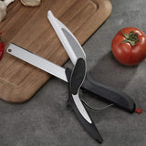 Load image into Gallery viewer, 2 In 1 Multi Stainless Steel Shear Household Vegetable Separable Barbecue Steak Cutting Scissors Kitchen Tool Fruit Knife
