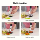 Load image into Gallery viewer, Vertical Hand Press Manual Garlic Vegetable Chopper With Storage Box