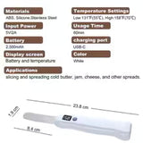 Load image into Gallery viewer, Heated Butter Table-knife Wireless Heated Electric Spreader For Cold Butter &amp; Cheese Effortlessly Soften &amp; Apply With Dual Heat