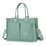 Load image into Gallery viewer, Cross-border Canvas Tote Bag Women Large Capacity Multiple Pockets Trendy Crossbody Bag Wide Shoulder Strap Magnetic Closure