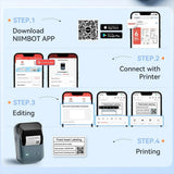 Load image into Gallery viewer, NIIMBOT B1 Portable Thermal Printer With Tapes 2 Inch Adhesive Label Printer Mini Bluetooth Sticker Maker Support Smartphones PC