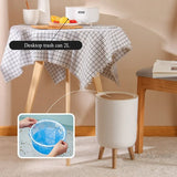 Load image into Gallery viewer, Wooden High Foot Trash Can For Bathroom Creative Kitchen