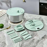 Load image into Gallery viewer, Multi-Functional Vegetable Salad Dehydrator Vegetable Cutter Household Cucumber and Potato Slices Drain Basket Fruit Drain Water