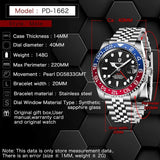 Load image into Gallery viewer, PAGANI DESIGN PD-1662 Luxury GMT Men Mechanical Wristwatch