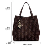 Load image into Gallery viewer, CH Women's Handbag Large Capacity Women's Simple Daily Commute Versatile Solid Color Letter Printed Design Shoulder Bag