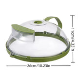 Load image into Gallery viewer, Microwave Splash Cover High Temperature Resistant Microwave Guard Lid Transparent Food Heating Cover with Steam Vent and Handle