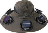 Load image into Gallery viewer, New Summer 6 Fans Solar Fan Hat Breathable UV Protection Wide Brim Sun Cap Fan Visor Cap For Men Outdoor Hiking Camping Fishing
