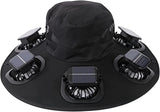 Load image into Gallery viewer, New Summer 6 Fans Solar Fan Hat Breathable UV Protection Wide Brim Sun Cap Fan Visor Cap For Men Outdoor Hiking Camping Fishing