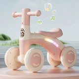 Load image into Gallery viewer, Anti-Tip Baby Balance Bike Ages 1-3 4-Wheel Silent Glider Walker Toy