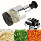 Load image into Gallery viewer, Vertical Hand Press Manual Garlic Vegetable Chopper With Storage Box