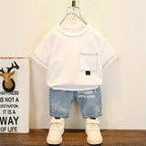 Load image into Gallery viewer, New Summer Baby Boy Kids Clothes Children Clothing Suit Tops