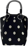 Load image into Gallery viewer, Mini Knitted Bucket Bag Women Small Handbag Geometric Colorblock Wristlet Purse With Detachable Handle