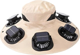 Load image into Gallery viewer, New Summer 6 Fans Solar Fan Hat Breathable UV Protection Wide Brim Sun Cap Fan Visor Cap For Men Outdoor Hiking Camping Fishing