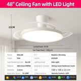 Load image into Gallery viewer, Jelena Invisible Fan Light with 3 Retractable Blades Bedroom Living Room