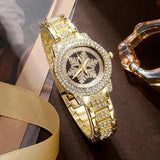 Load image into Gallery viewer, Snowflake Pattern Watch Luxury Full Rhinestone Jewelry Five-piece Set